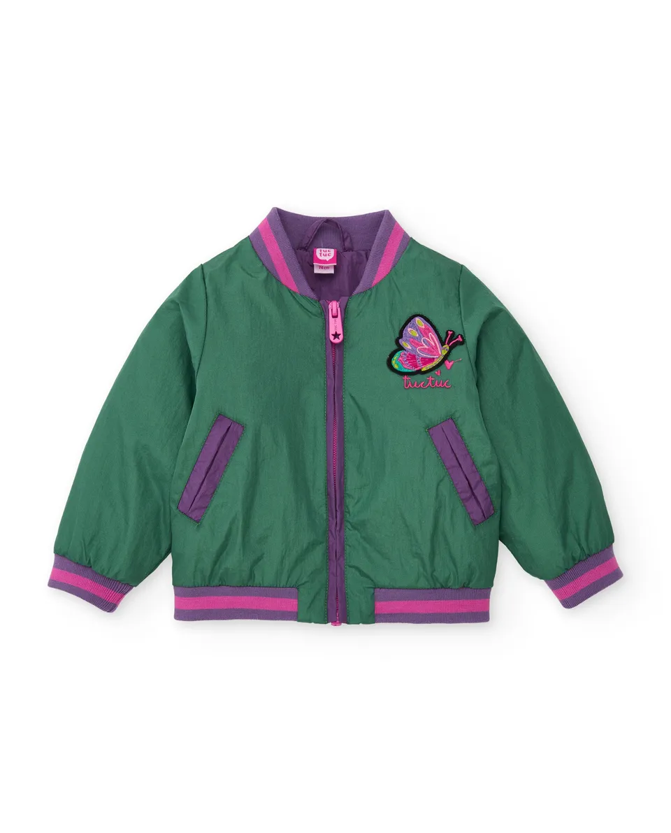 TucTuc Giacche Giacca bambina verde farfalla 4A