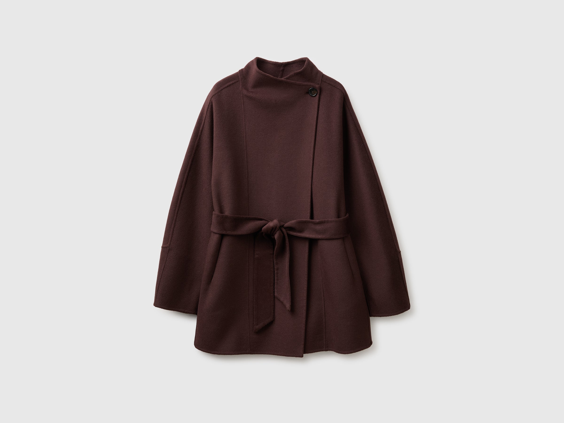 United Colors of Benetton cappotto corto con cintura taglia M lana