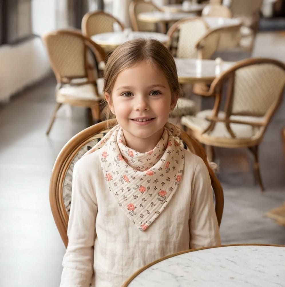 Petite Citrouille Mode Fille Foulard Anna bambina garza cotone fiori