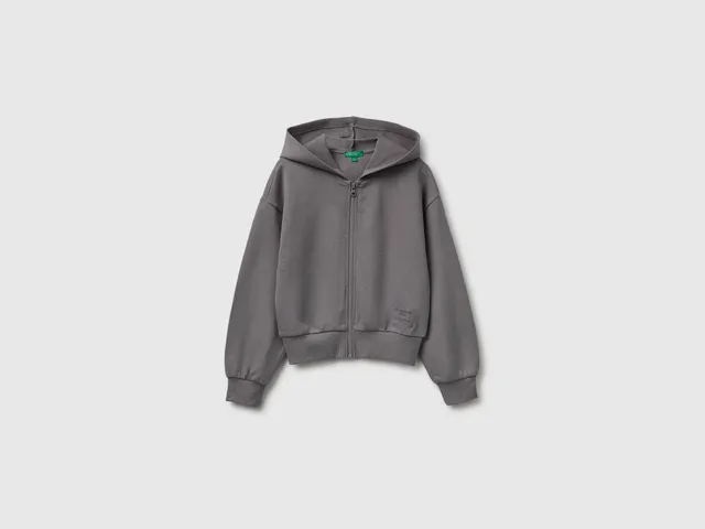United Colors of Benetton Felpa Cappuccio 100% cotone con logo