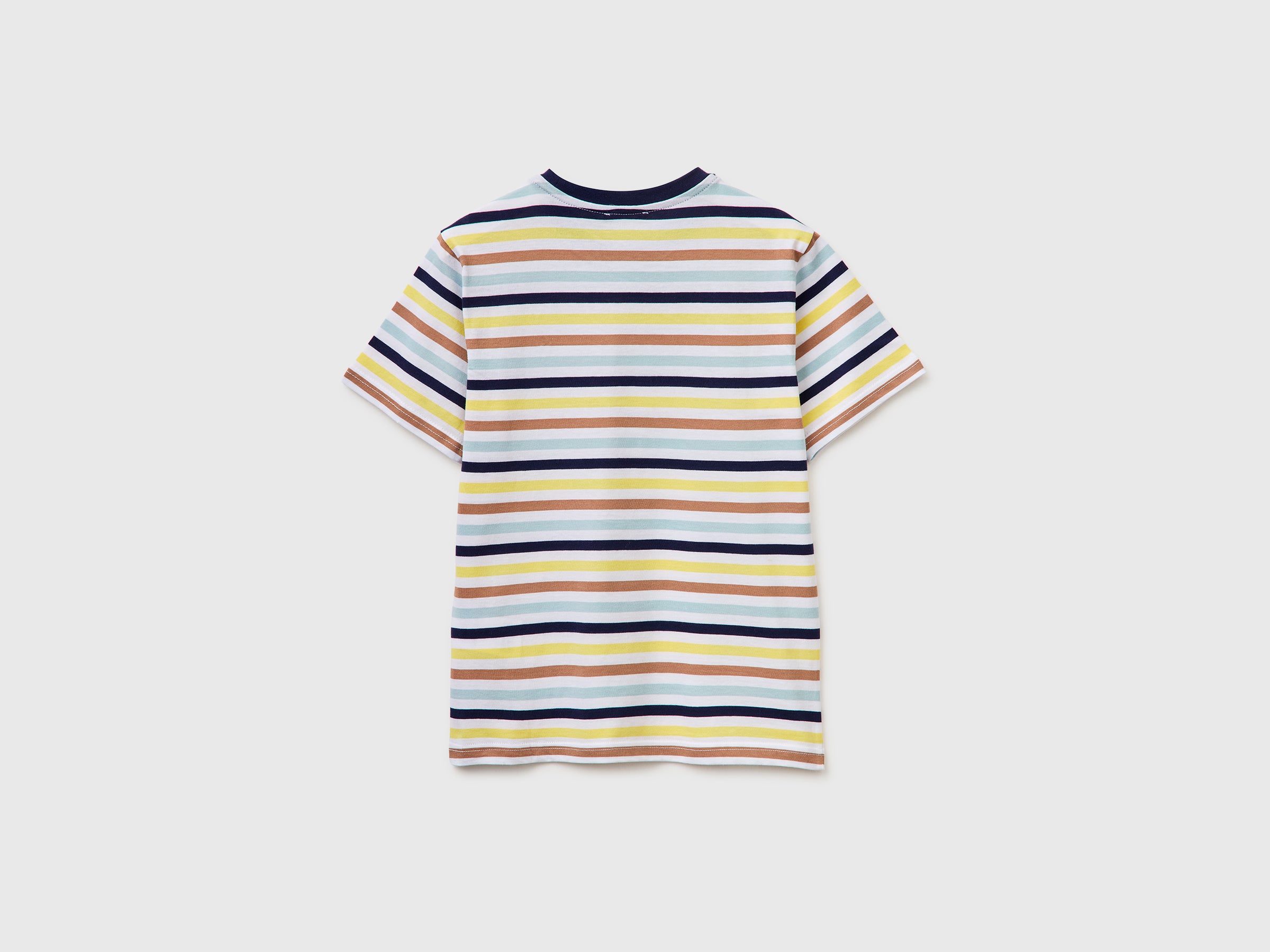 United Colors of Benetton T-Shirt a Righe Cotone Bio M