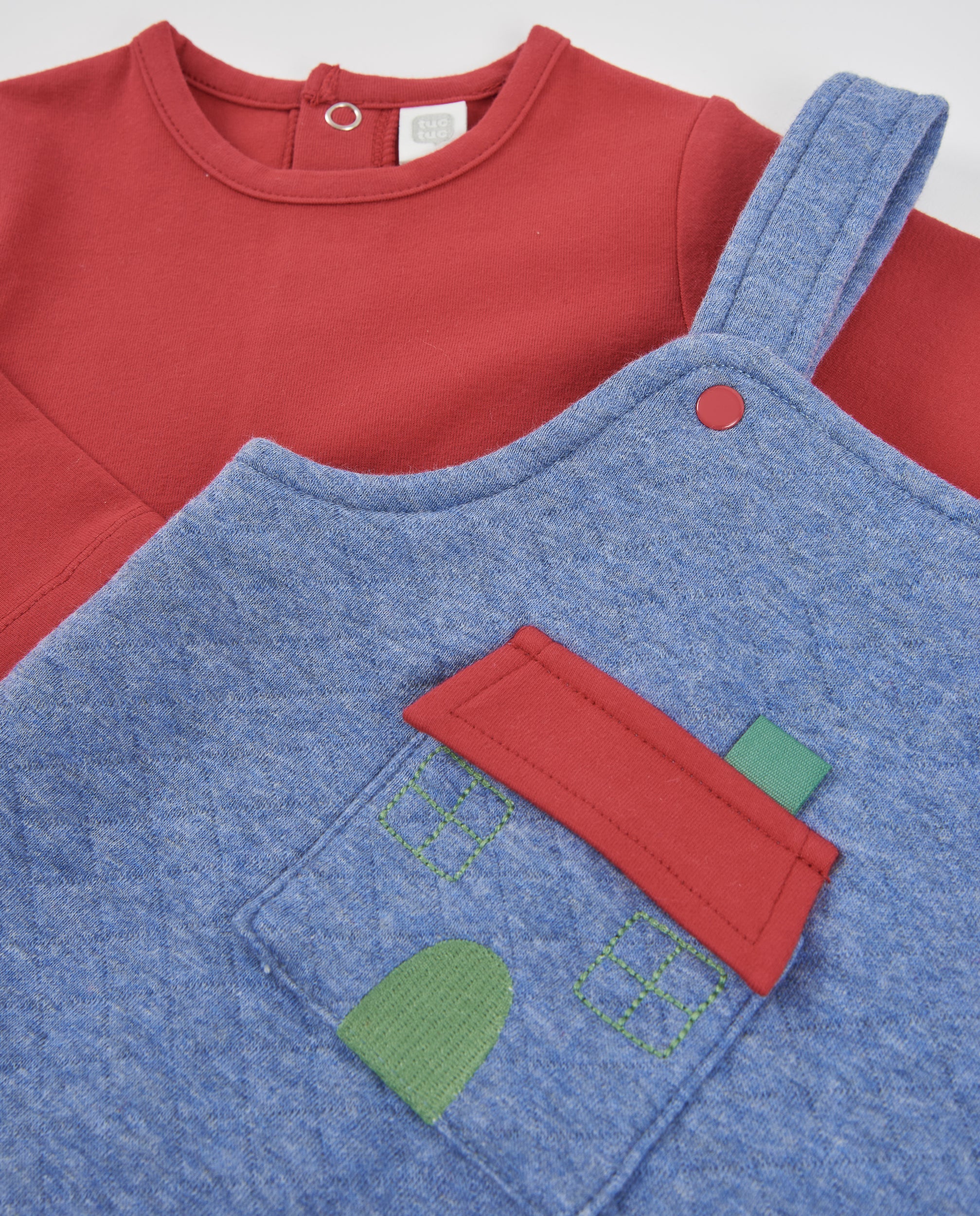 TucTuc Completo felpa neonato blu e rosso 0-24M