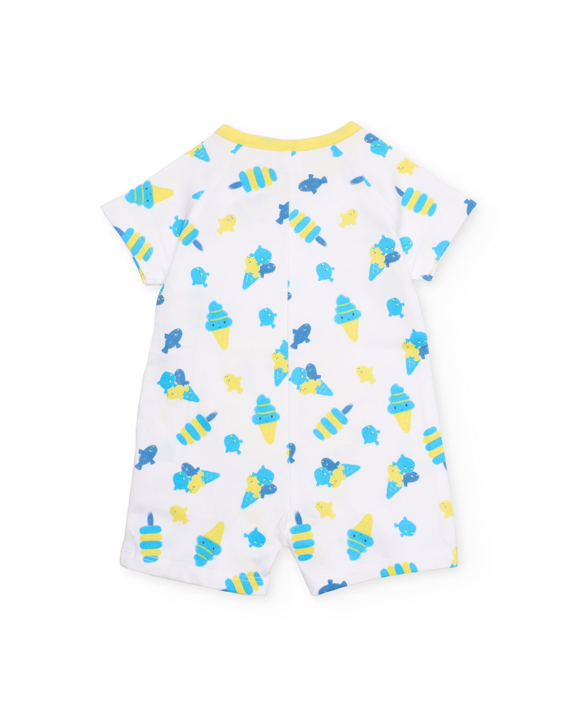 TucTuc Tutine Pagliaccetto Maglia Neonato Bianco Tasca