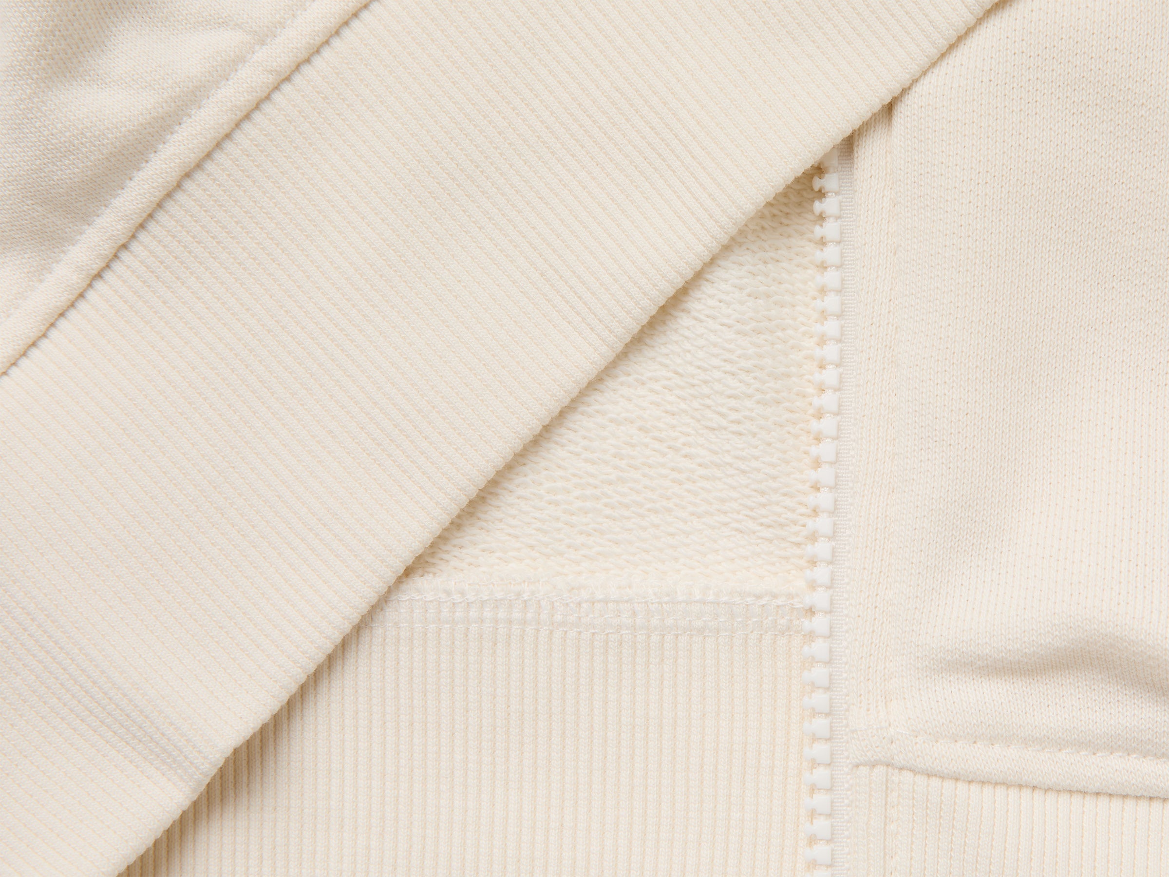 Benetton Felpa Hoodie Zip Cotone con Cappuccio Ricamo
