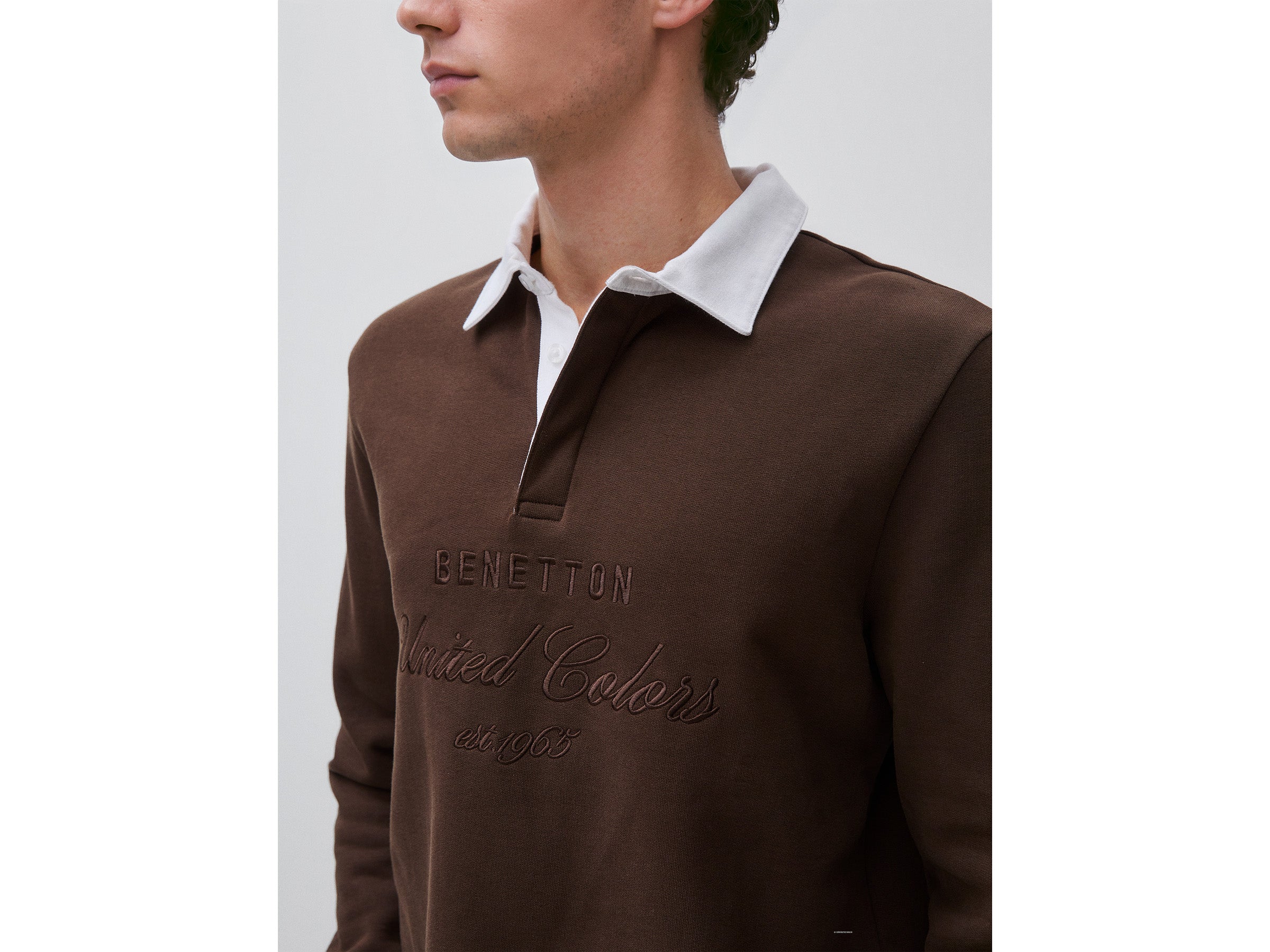 United Colors of Benetton Felpa Polo Cotone Ricamata Logo