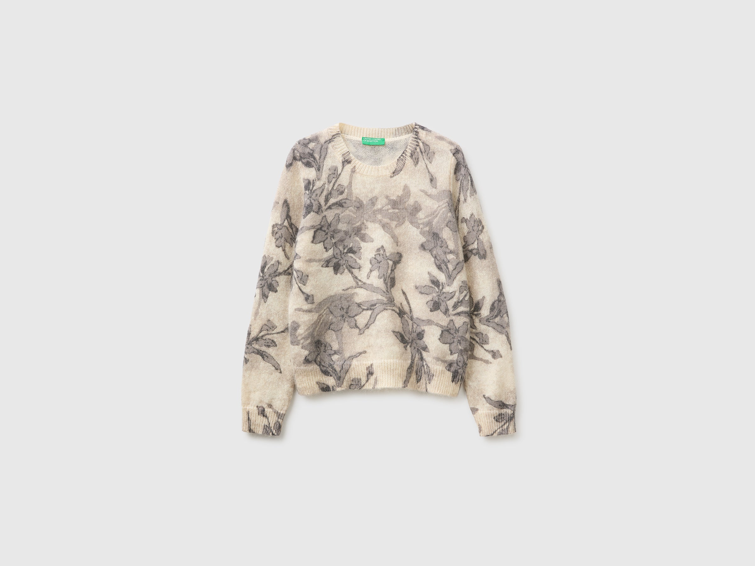 United Colors of Benetton Maglione mohair fiori M lana calda