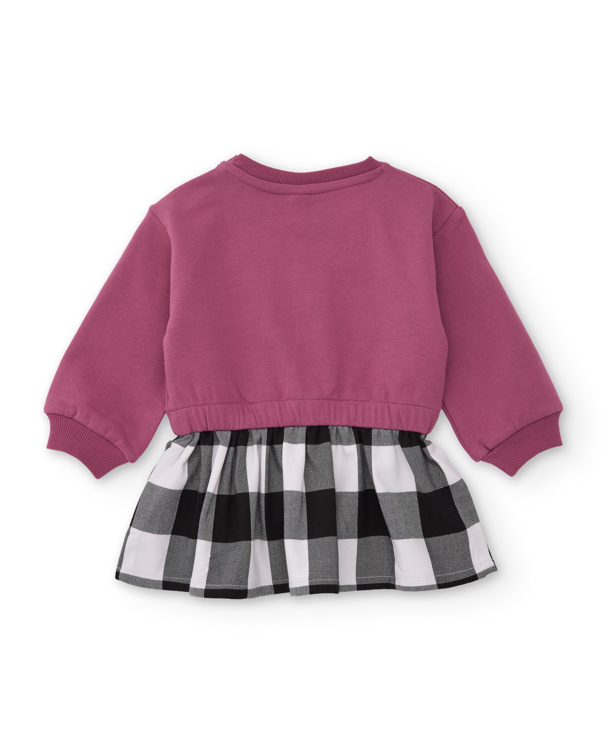 TucTuc Vestiti vestito bambina viola cotone gonna quadri