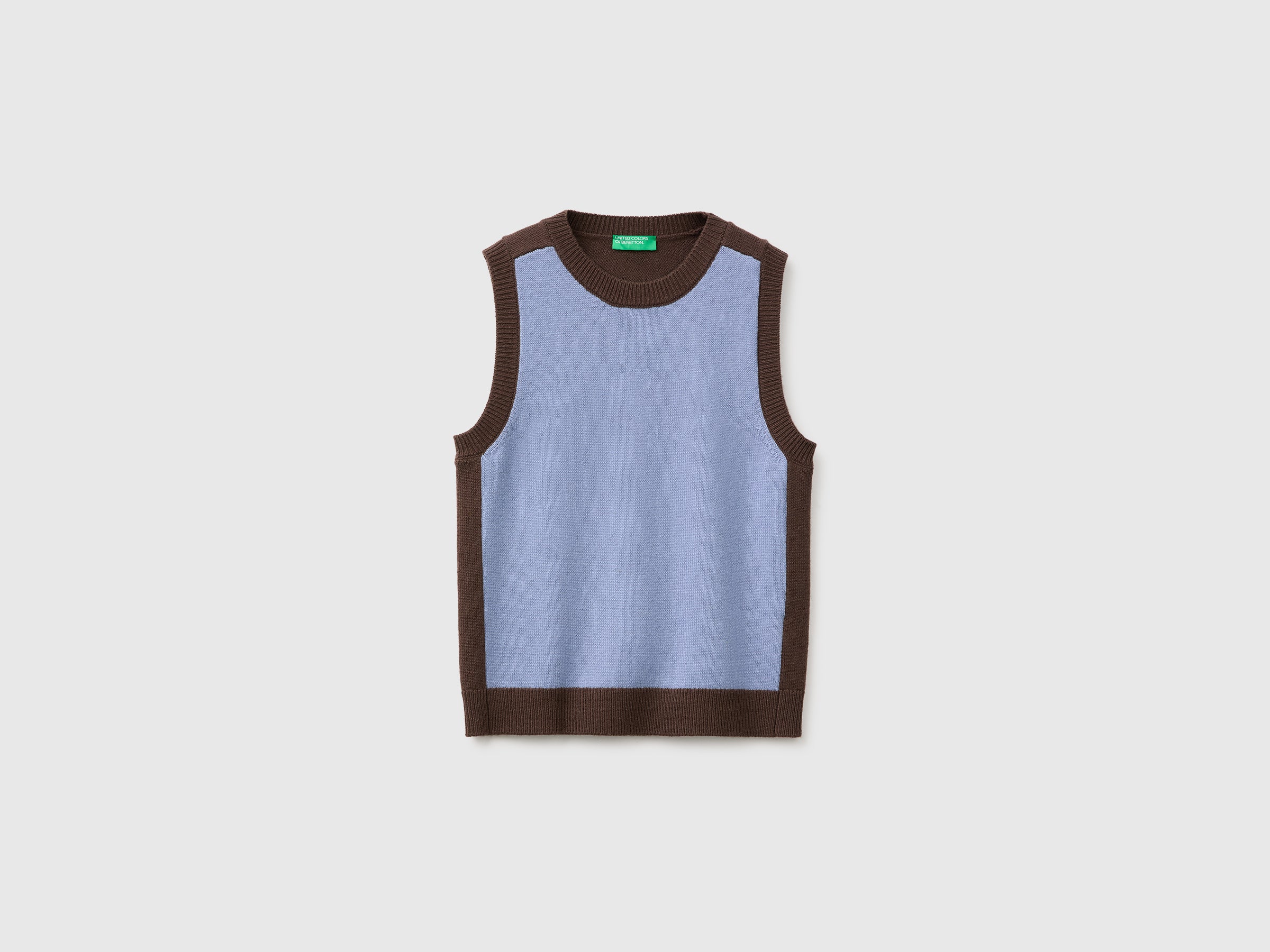 United Colors of Benetton Gilet Lana Color Block Girocollo L