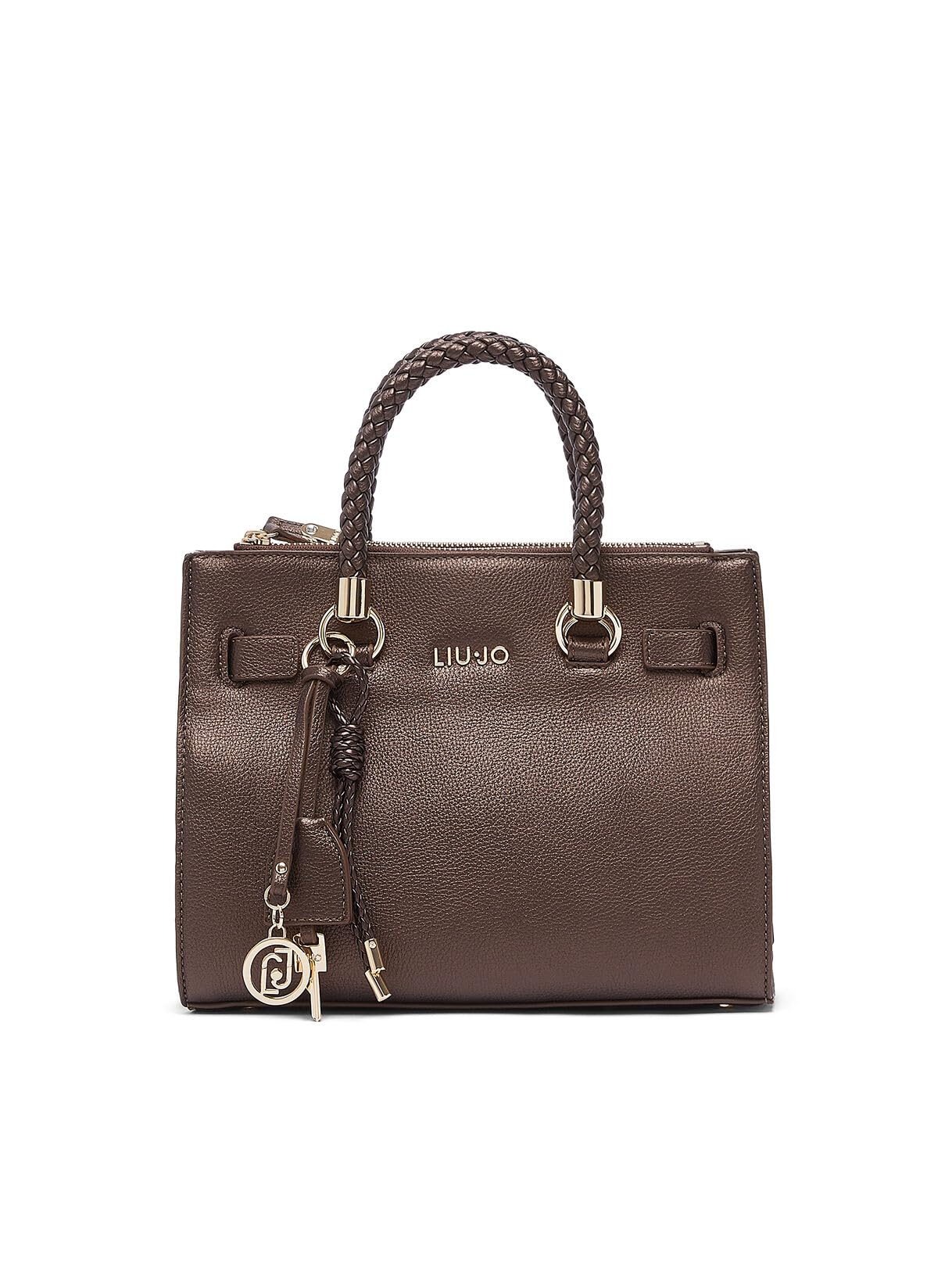 Liu Jo Borsa Satchel Piccola Nera S 27x12x21 cm con Charm