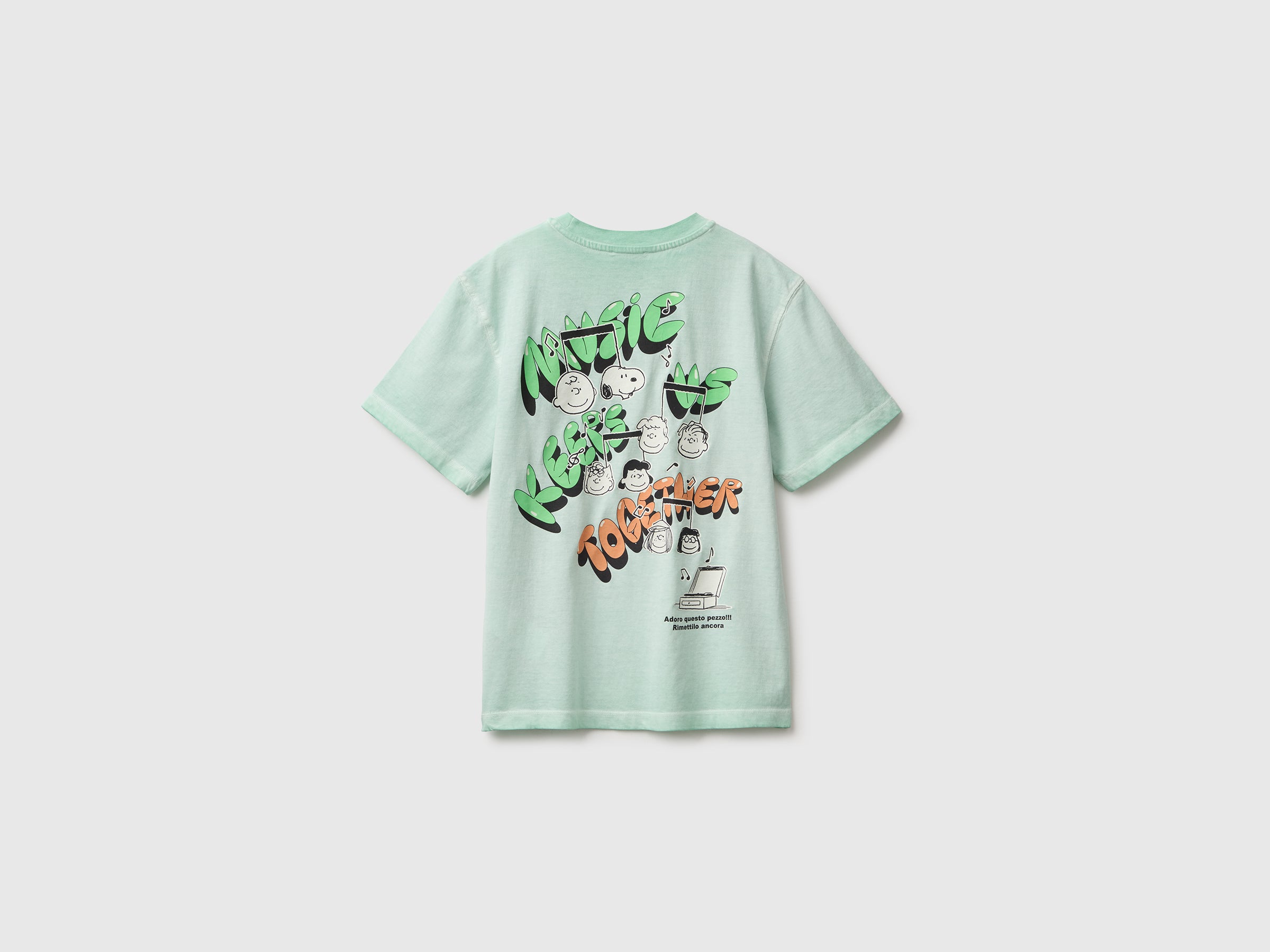 Benetton T-shirt oversize Peanuts cotone maniche corte
