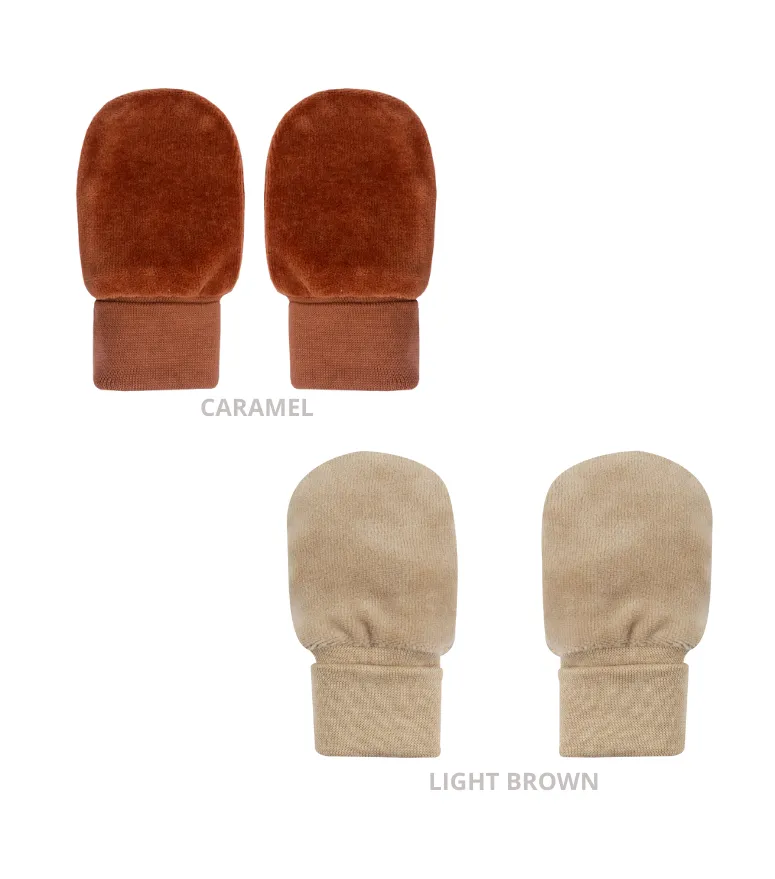 Woolly Organic Baby Gloves Velour Gloves NOOS velluto cotone