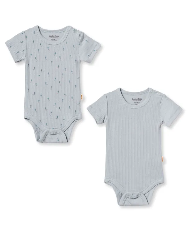 KOKARCIA Body maniche corte modal azzurro set 2 pezzi