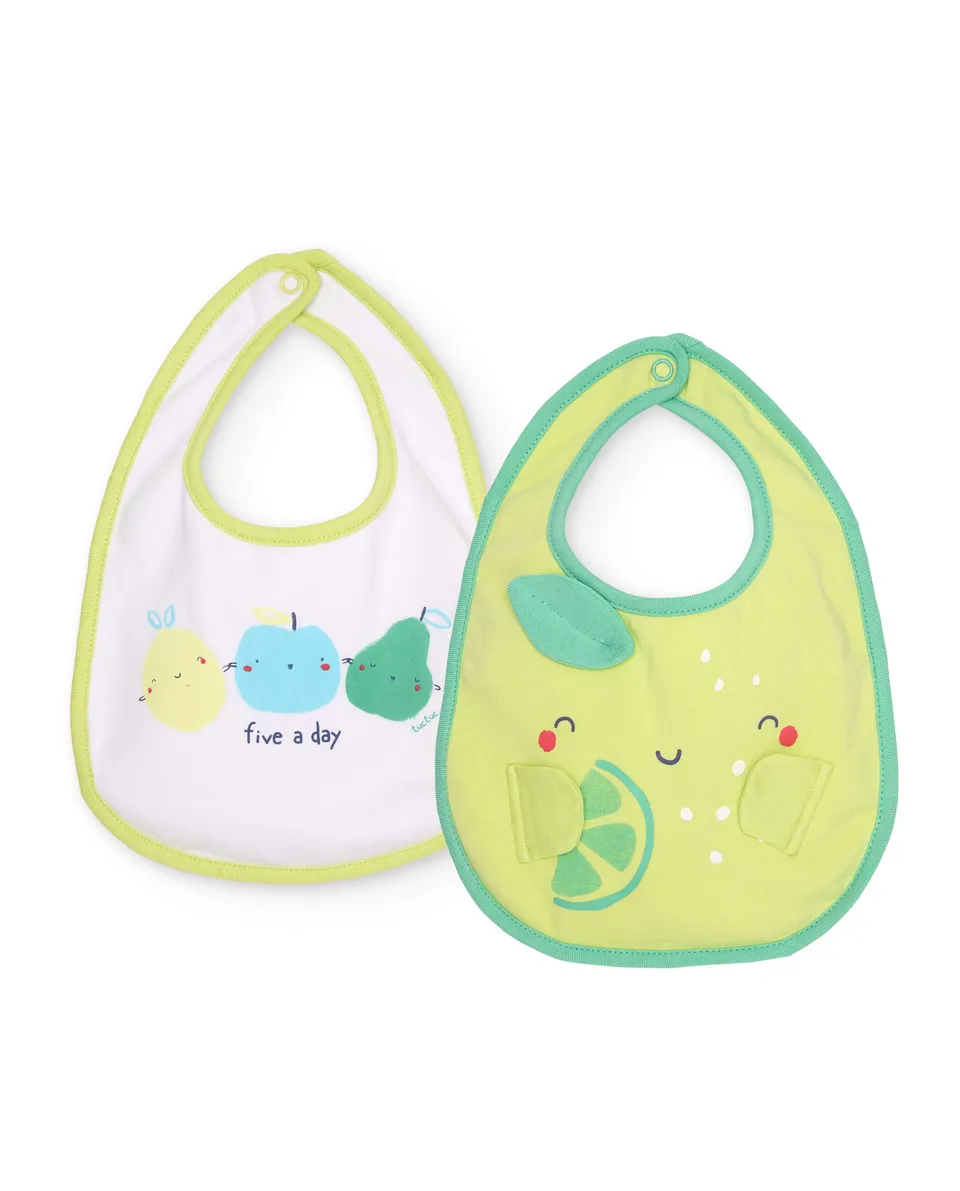 TucTuc Accessori bavaglini frutta bavaglino verde 2 pezzi neonato
