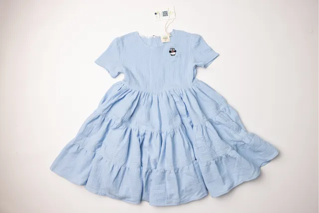 Pamboo Streetwear vestito bambina mussola manica corta cotone