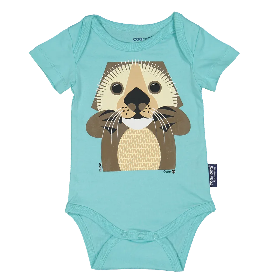 Coq en Pâte Body Lontra cotone bio neonato stampa