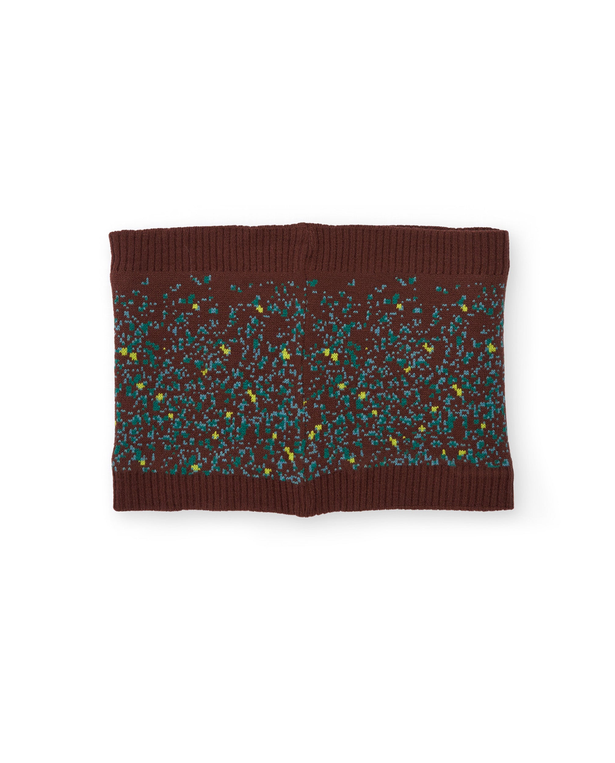 TucTuc Accessori Scaldacollo bimbo tricot marrone fantasia