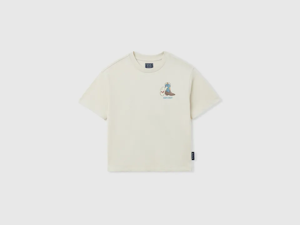 United Colors of Benetton T-shirt stampa western maglietta cotone