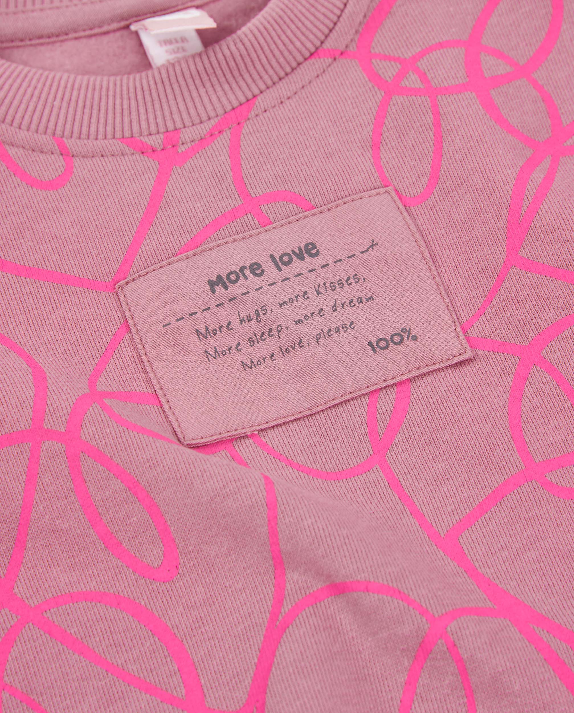 TucTuc Felpe felpa bimba rosa astratta girocollo 6M-10A