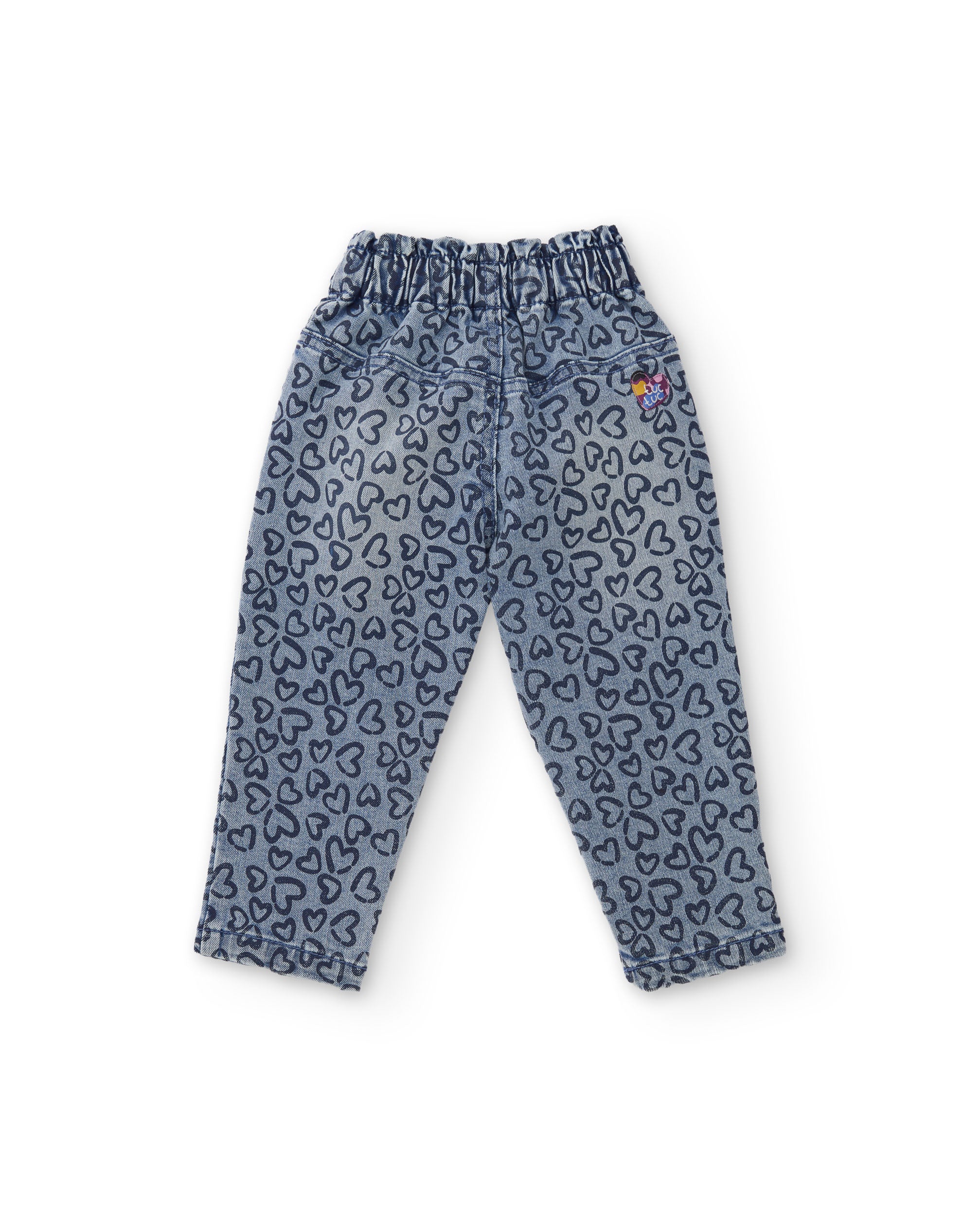 TucTuc Pantaloni Jeans cuori bambina denim 4A