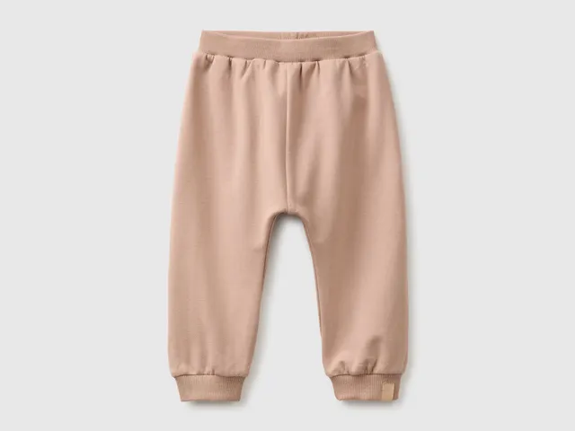 United Colors of Benetton Pantaloni Tuta Cotone Bio Neonato 56