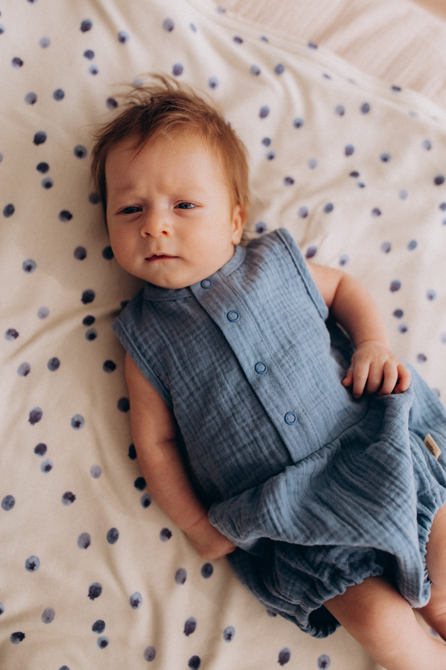 Woolly Organic Muslin Romper pagliaccetto mussola cotone organico