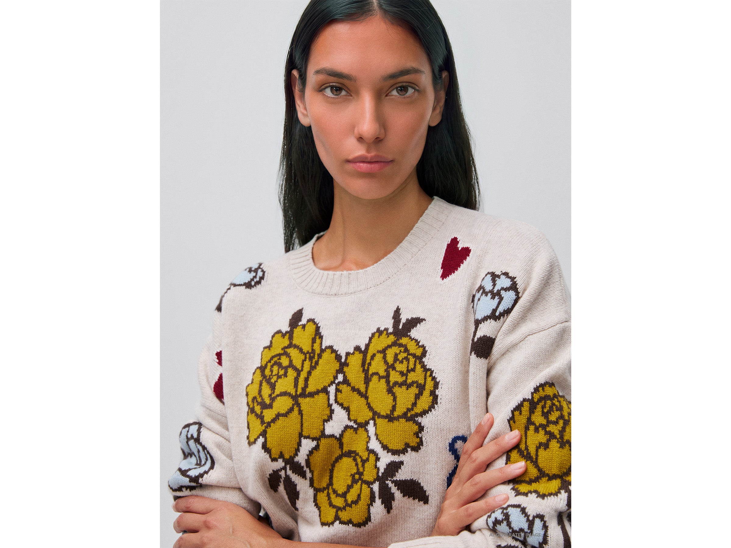 United Colors of Benetton Sweaters Maglione lana fiori S