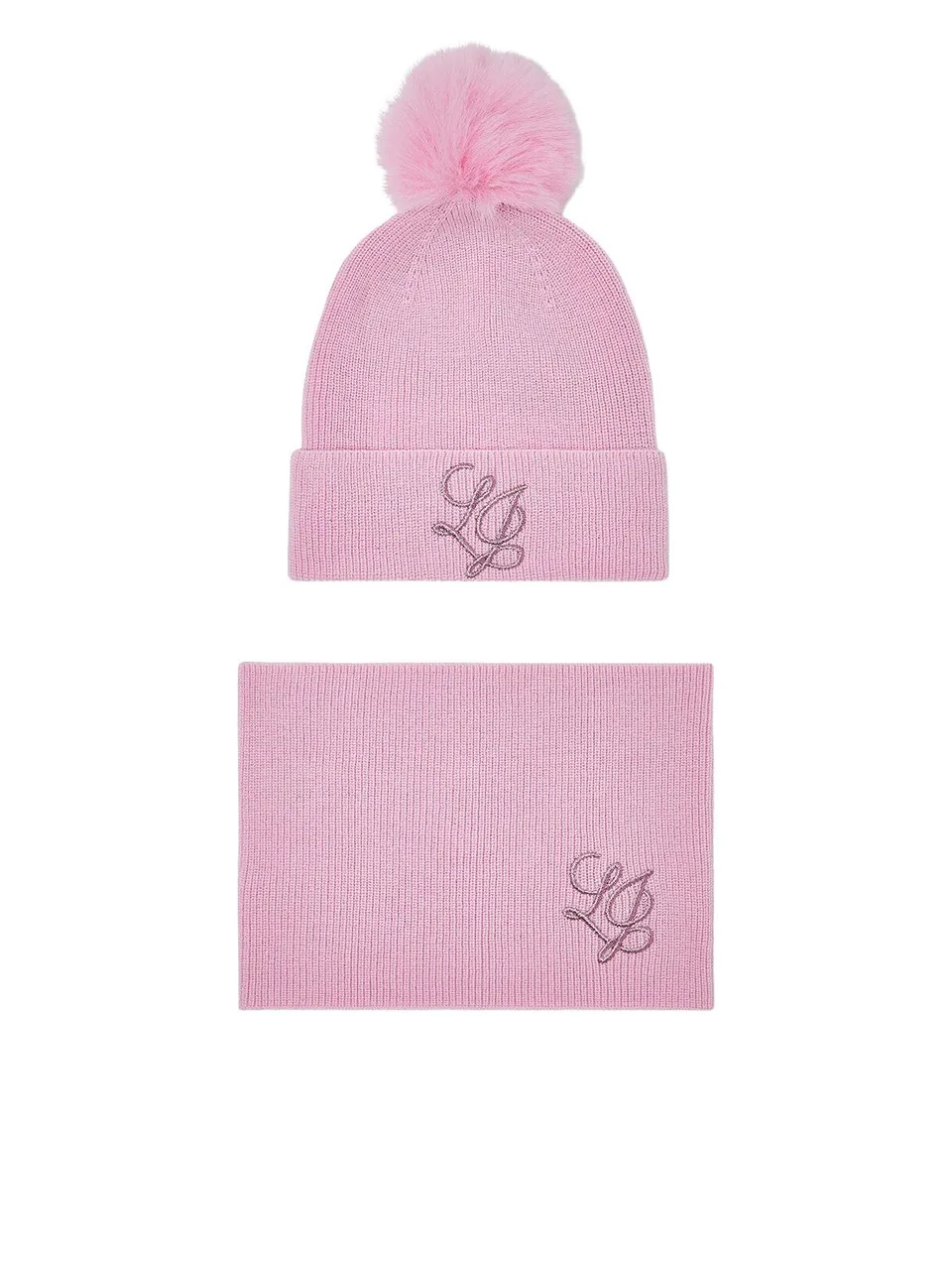 Liu Jo Set Berretto e Collo Maglia L pompon logo