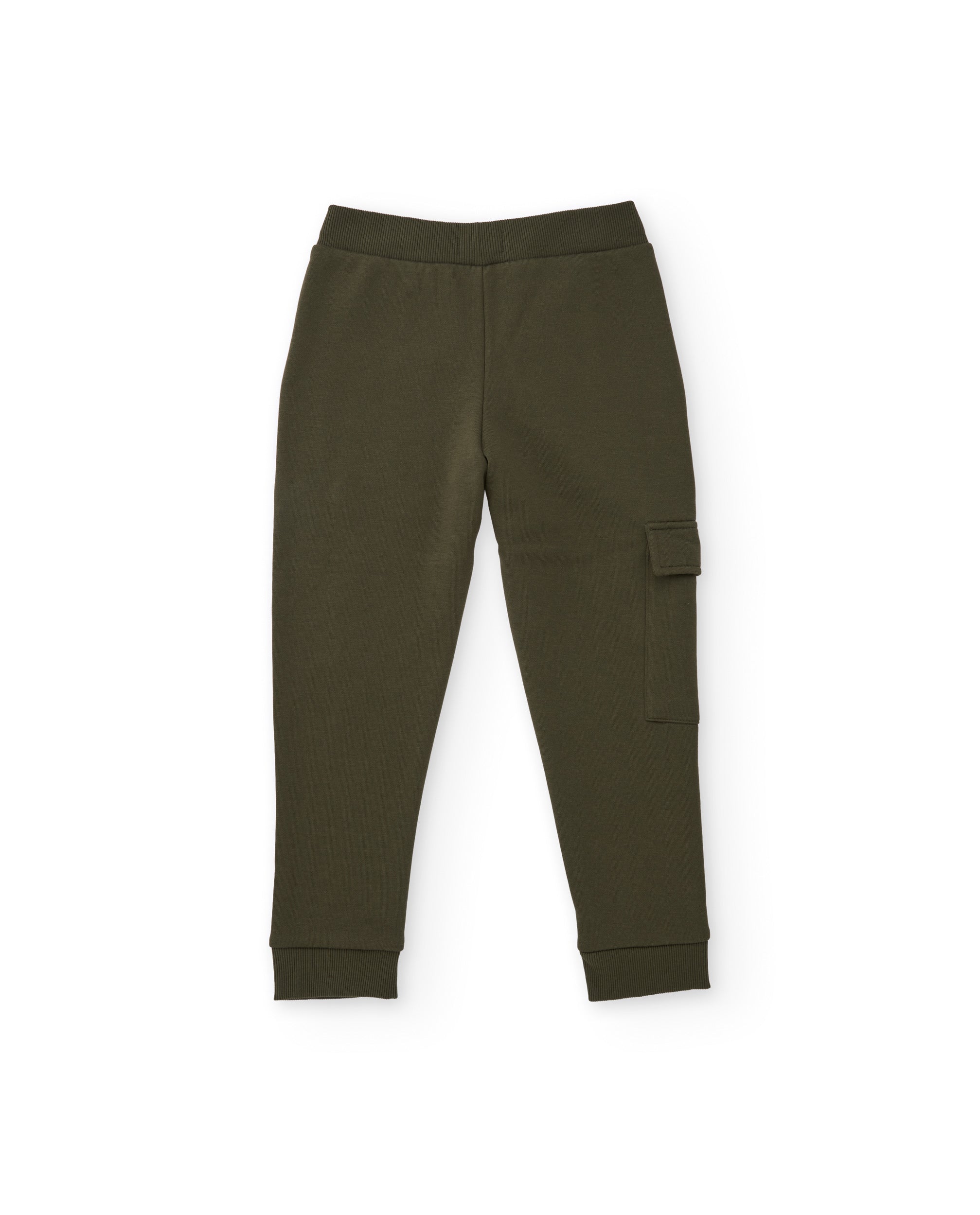 TucTuc Pantaloni Felpa Verde Oliva Cargo 4-16 Anni