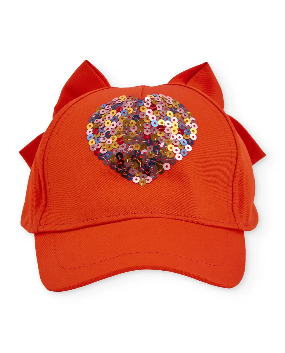 TucTuc Accessori Cappellino bambina rosso paillettes