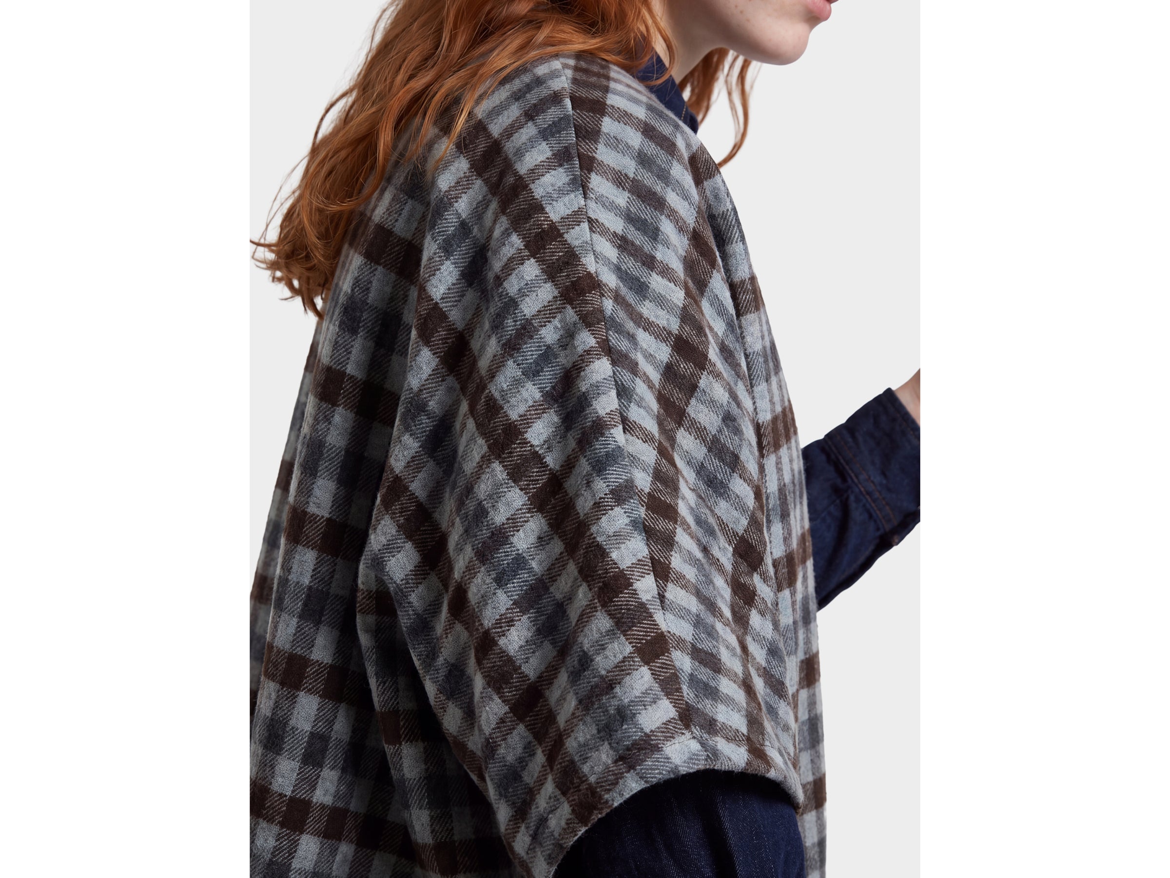 United Colors of Benetton Reversible wool blend cape mantella OS lana