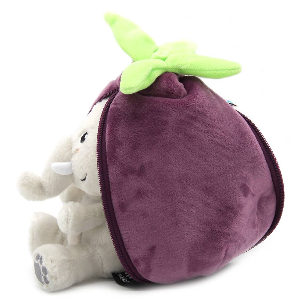 Les Déglingos Flipetz Peluche Elefante Melanzana 20 cm