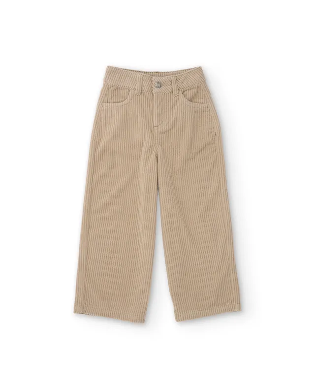TucTuc Pantaloni velluto coste bambina pantalone beige dritto