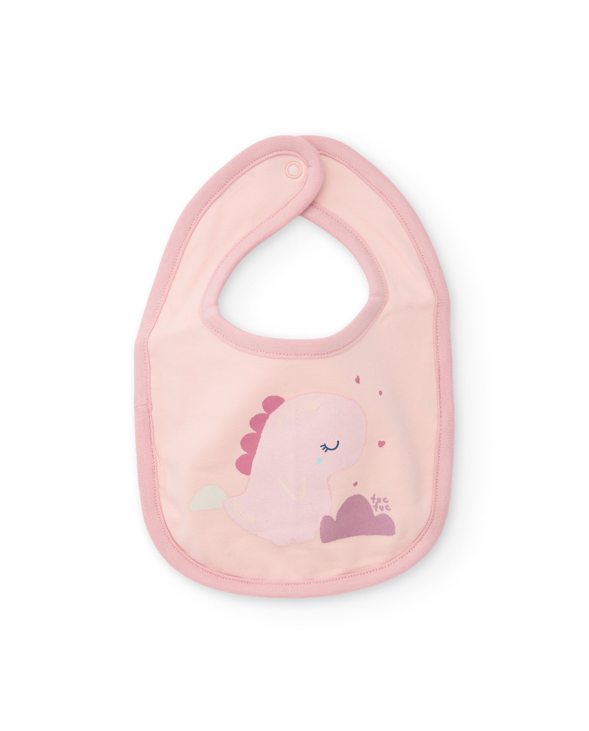 TucTuc Accessori Bavaglini Cotone Neonato Rosa Dinosauro 2pz