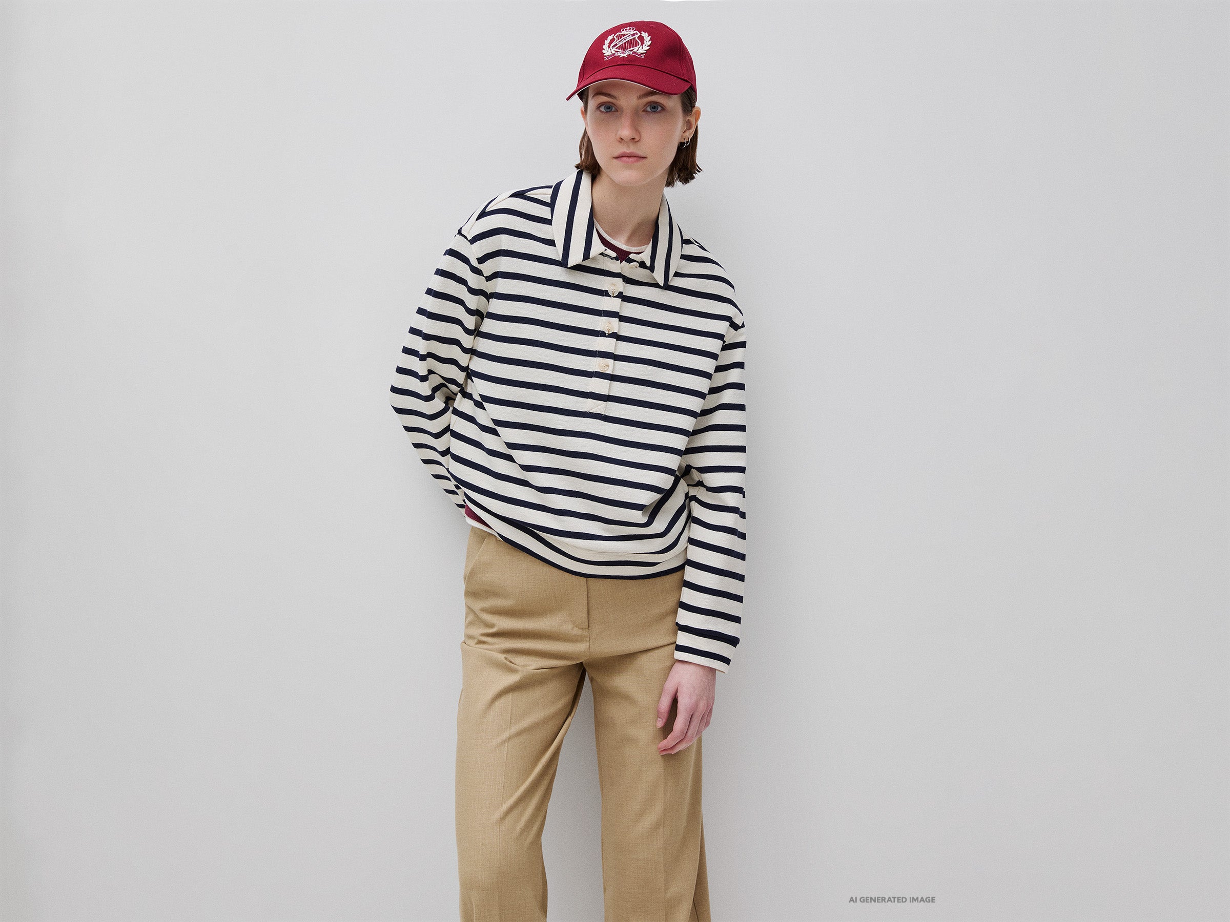 Benetton Sweatshirts Polo righe felpa cotone taglia M