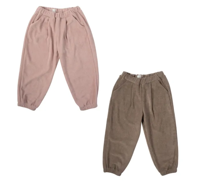 Woolly Organic SS26 Pantaloni Bimbo Spugna Cotone Bio