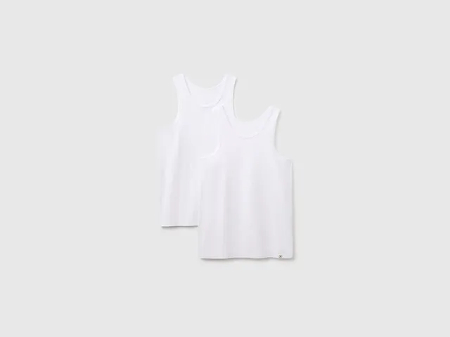 United Colors of Benetton canotte cotone elasticizzato 2 pezzi