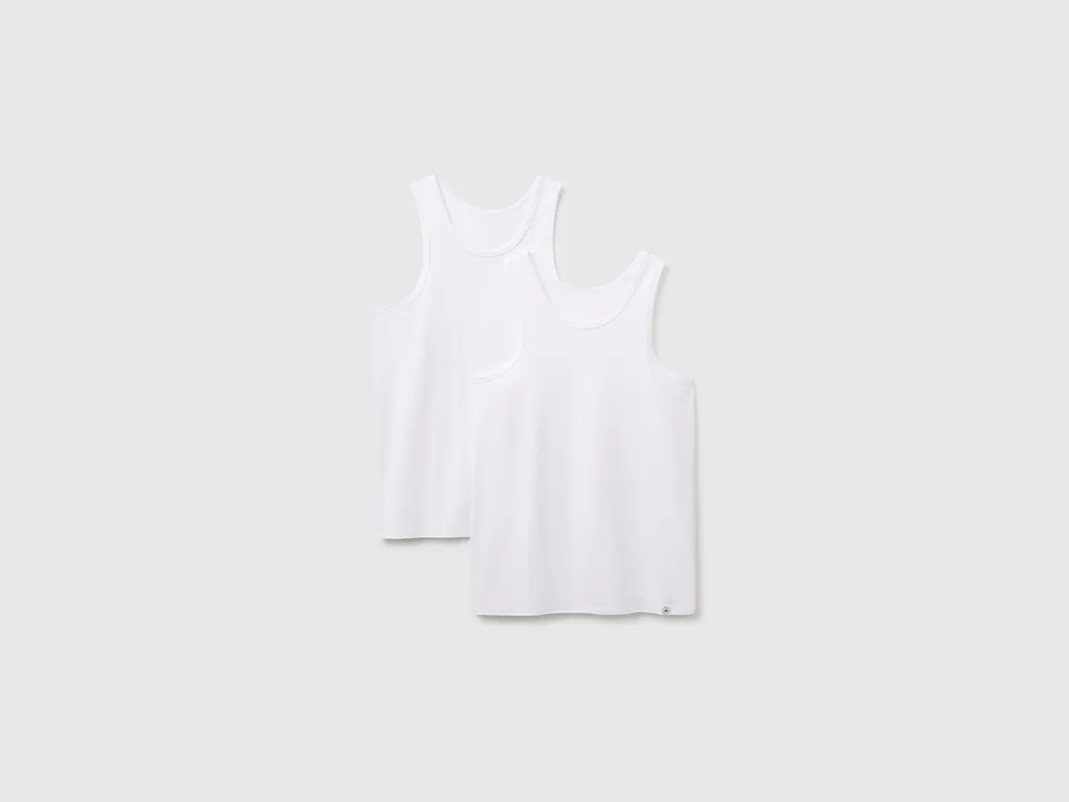 United Colors of Benetton canotte cotone elasticizzato 2 pezzi