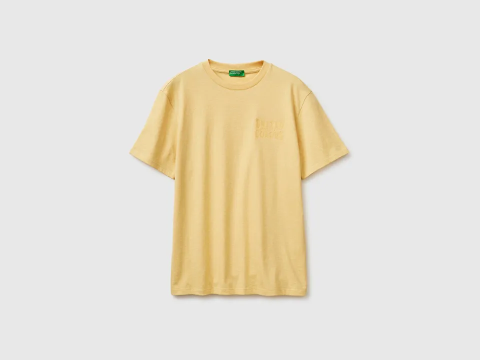United Colors of Benetton 3UWFU10BV T-shirt melange logo cotone