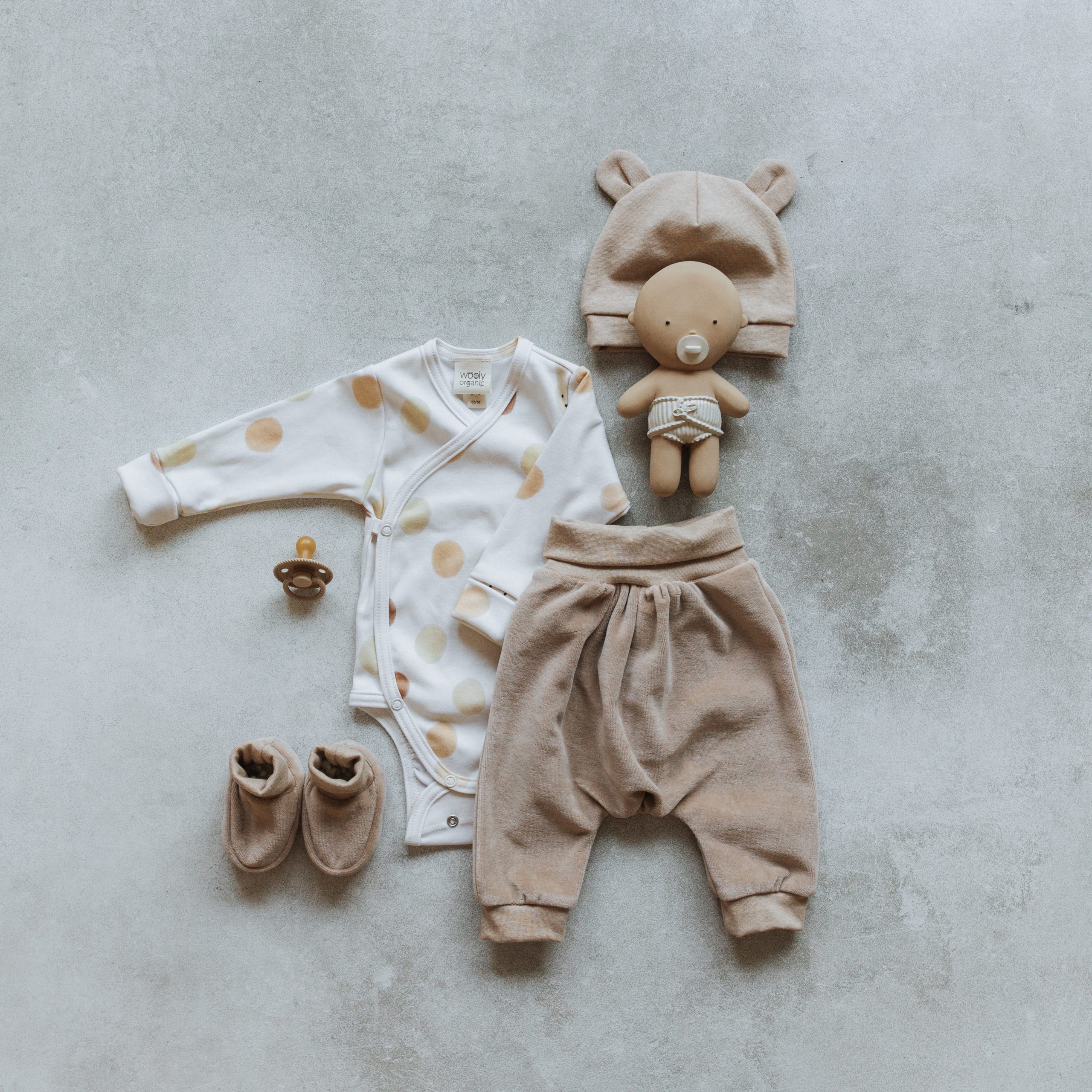 Woolly Organic NOOS body avvolgibile manica lunga GOTS