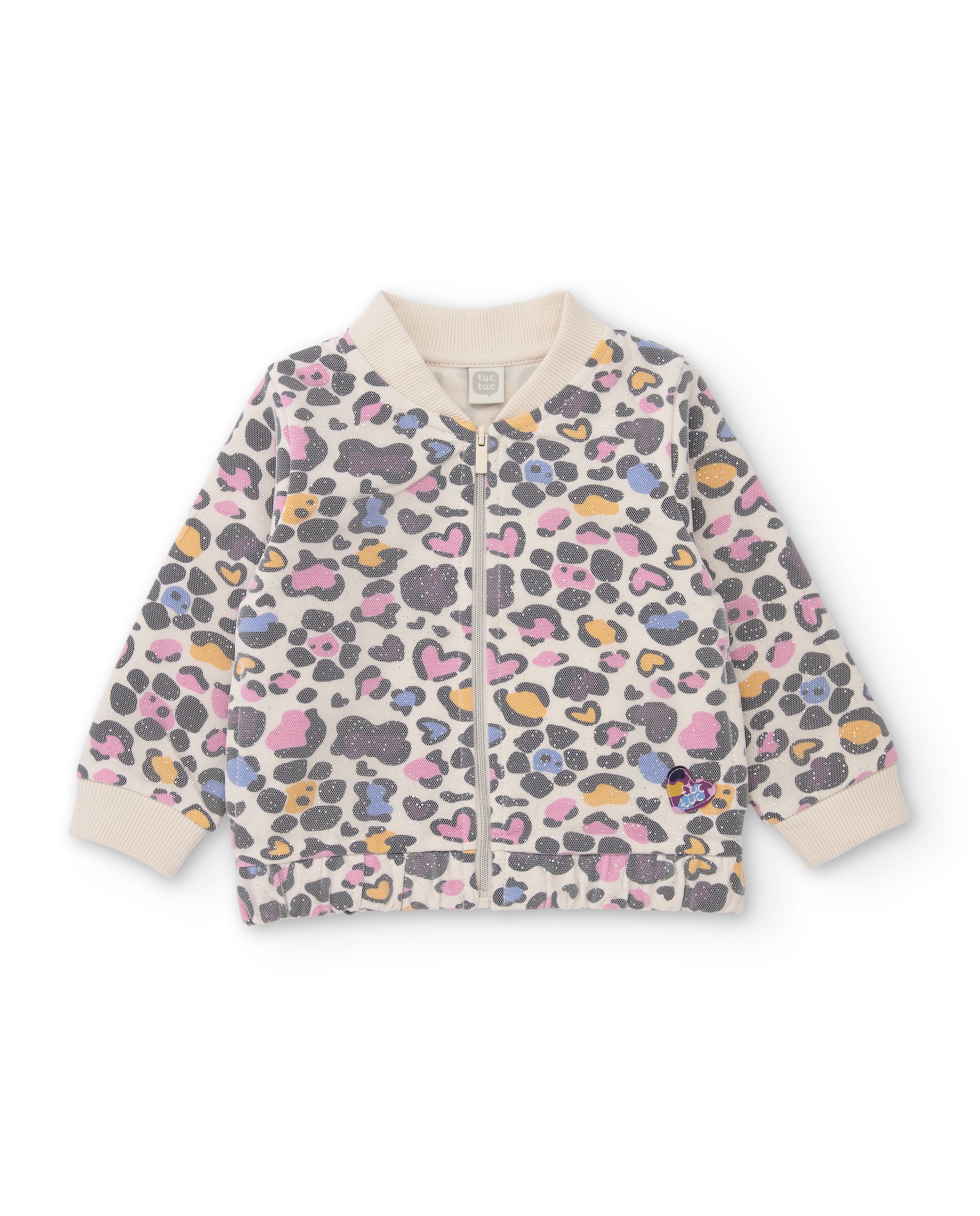TucTuc Giacche Giacca Bimba Crudo Animalier Cerniera
