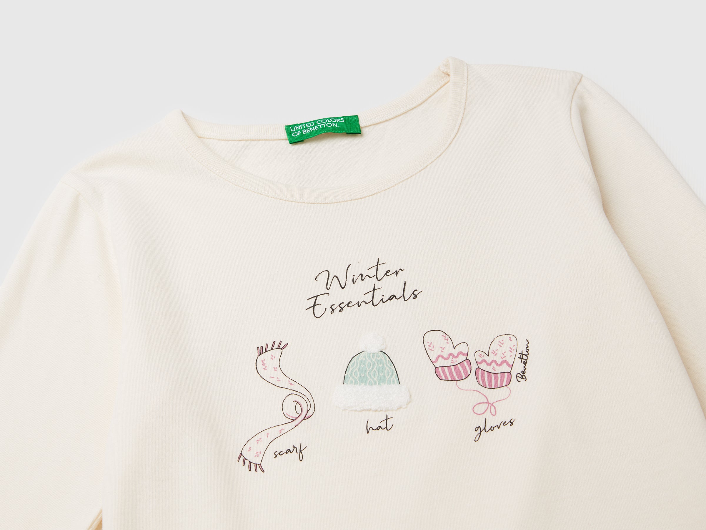United Colors of Benetton T-shirt Bimbo Stampa Cotone Biologico 104