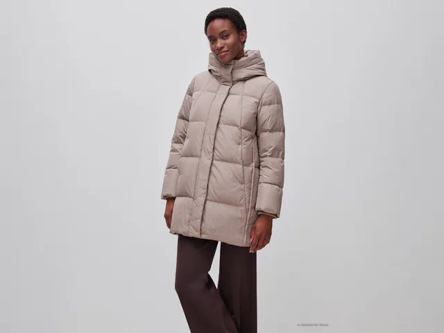 United Colors of Benetton piumino midi con cappuccio taglia M