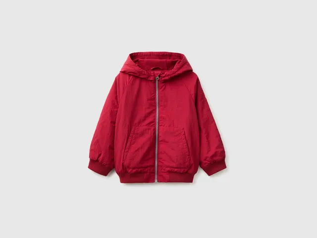 United Colors of Benetton giacca nylon cappuccio 82 fodera pile