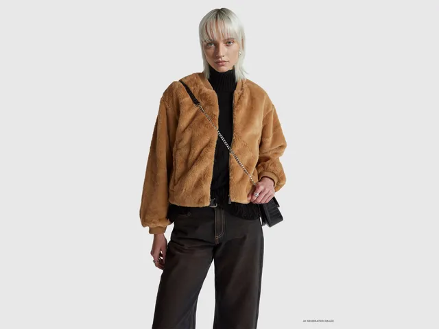 United Colors of Benetton Bomber Pelliccia Sintetica M