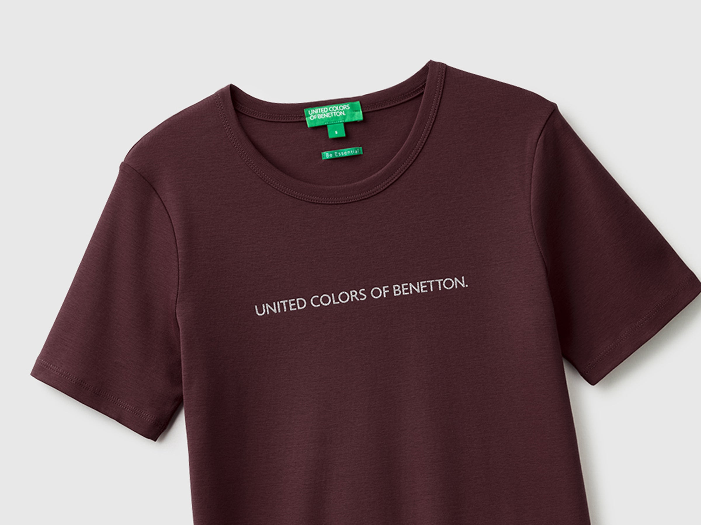 United Colors of Benetton T-Shirts T-shirt cotone logo glitter S
