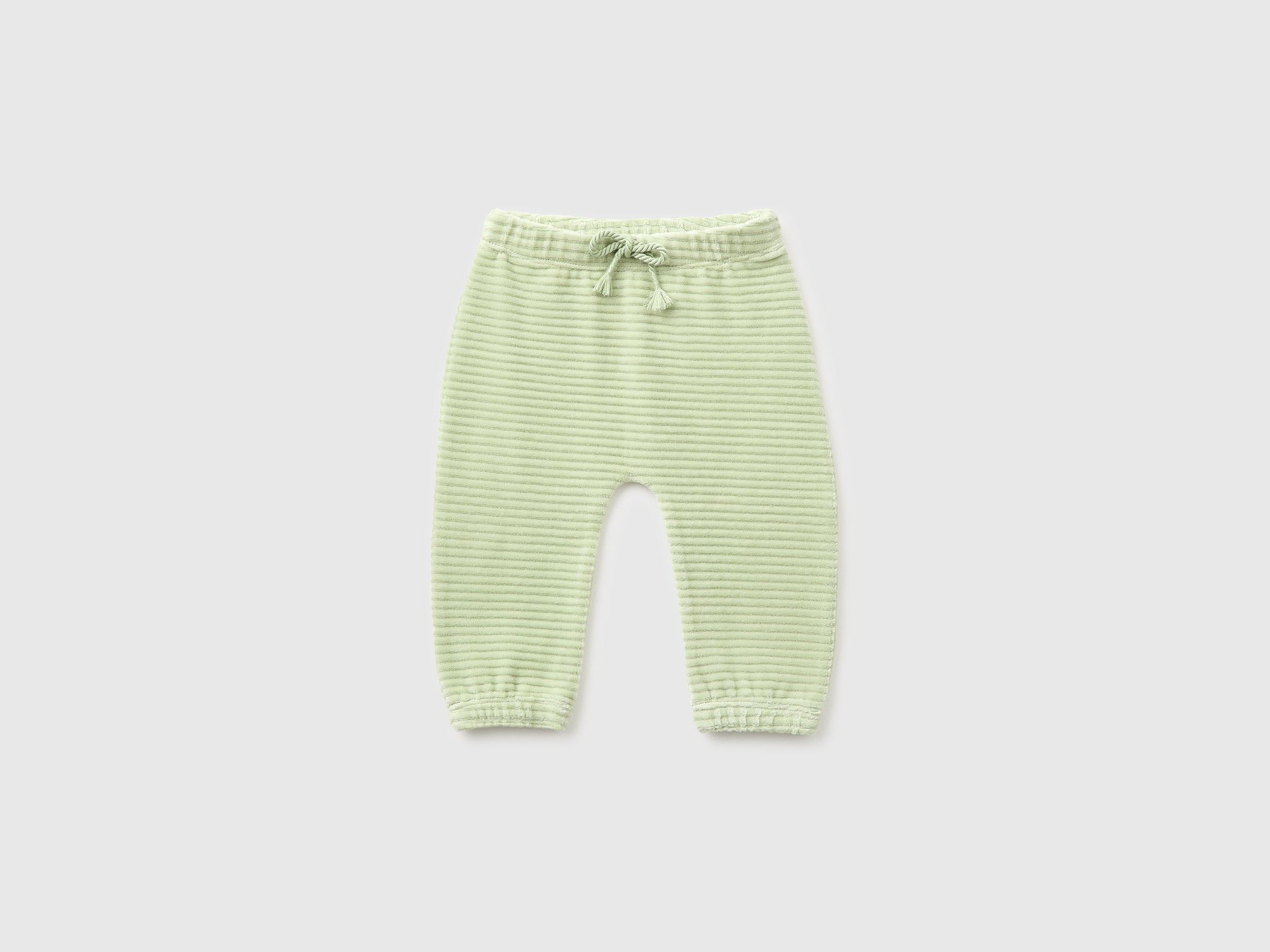 United Colors of Benetton pantaloni ciniglia cotone ricamo neonato