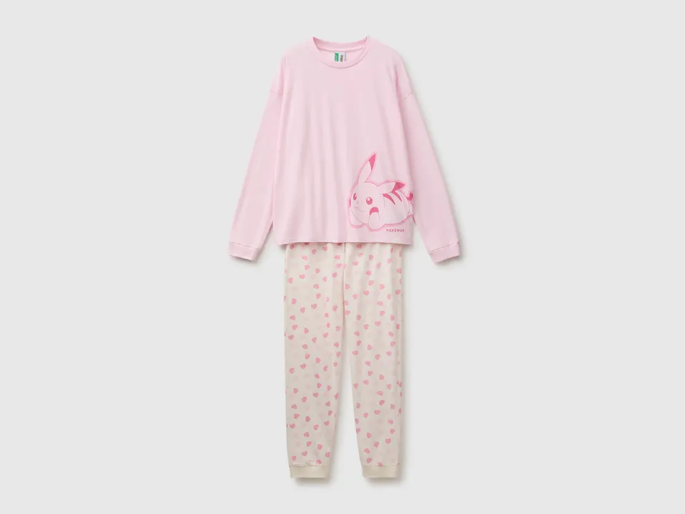 Benetton Underwear and Pyjamas Pigiama Caldo Pokémon Cotone