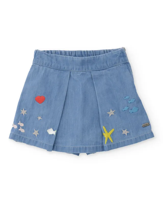 TucTuc Gonne gonna-pantalone bambina denim blu