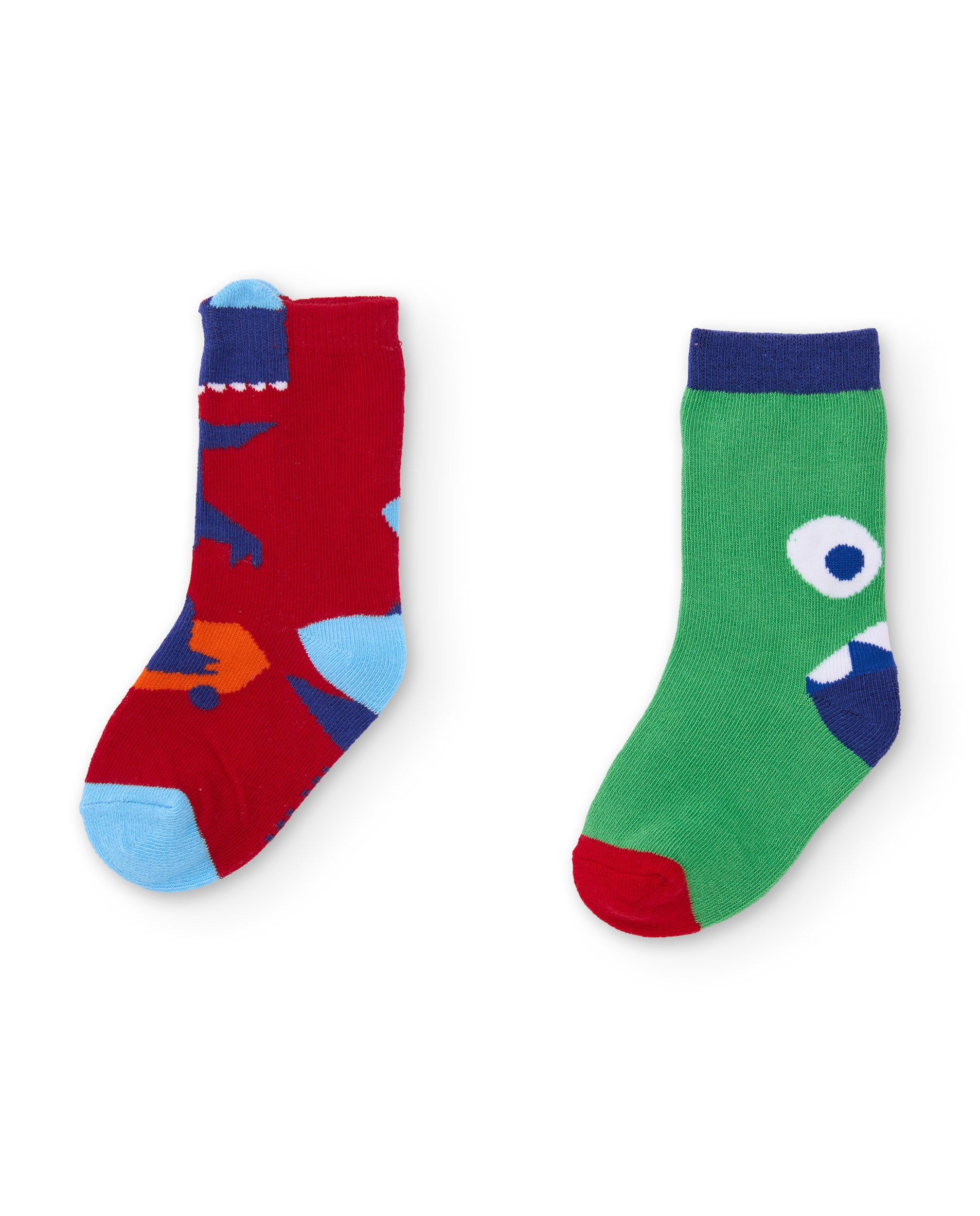 TucTuc Accessori Set Calzini Bimbo Cotone Blu Dinosauri 2 Paia