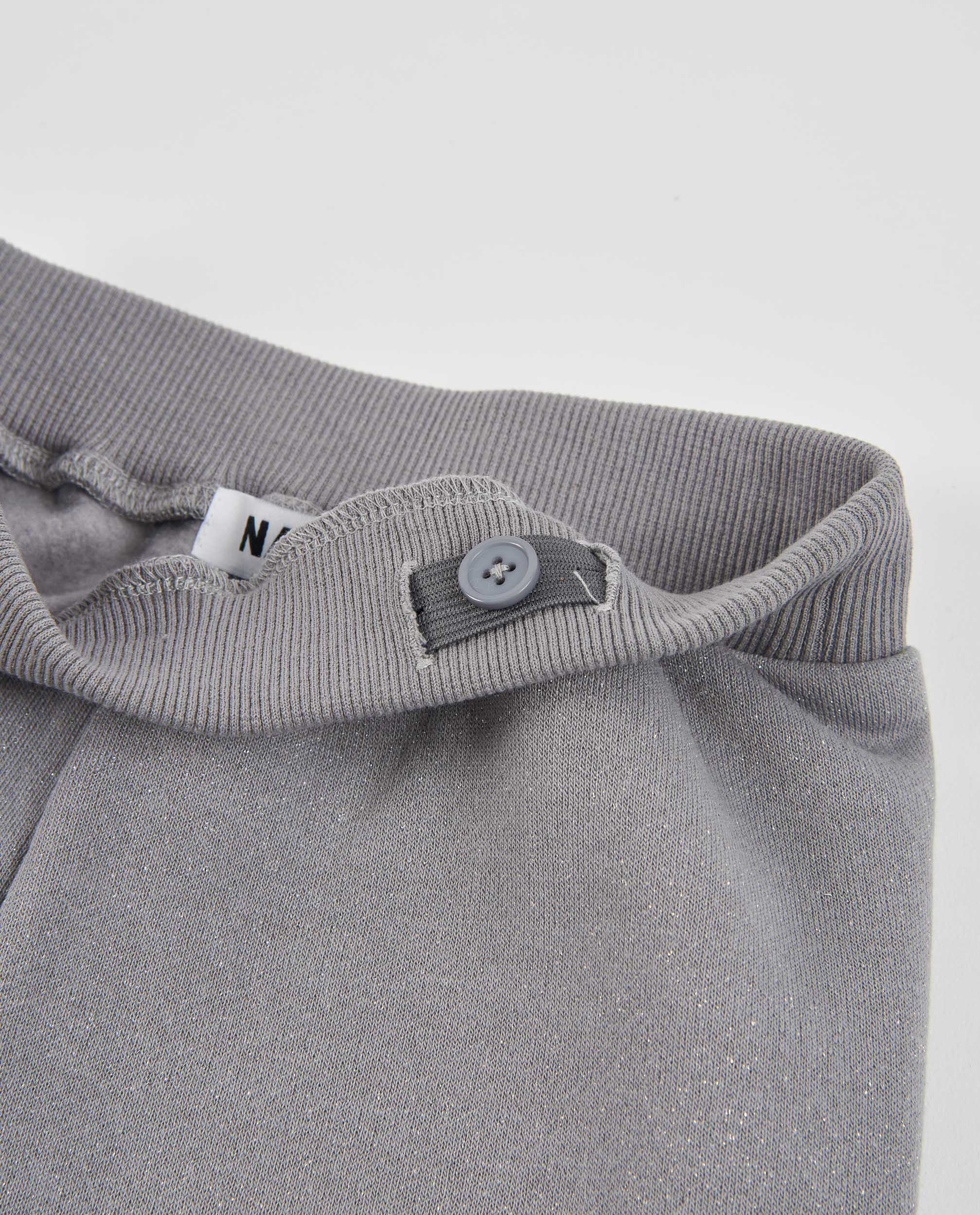 TucTuc Pantaloni bambina grigio ricami floreali 8 anni